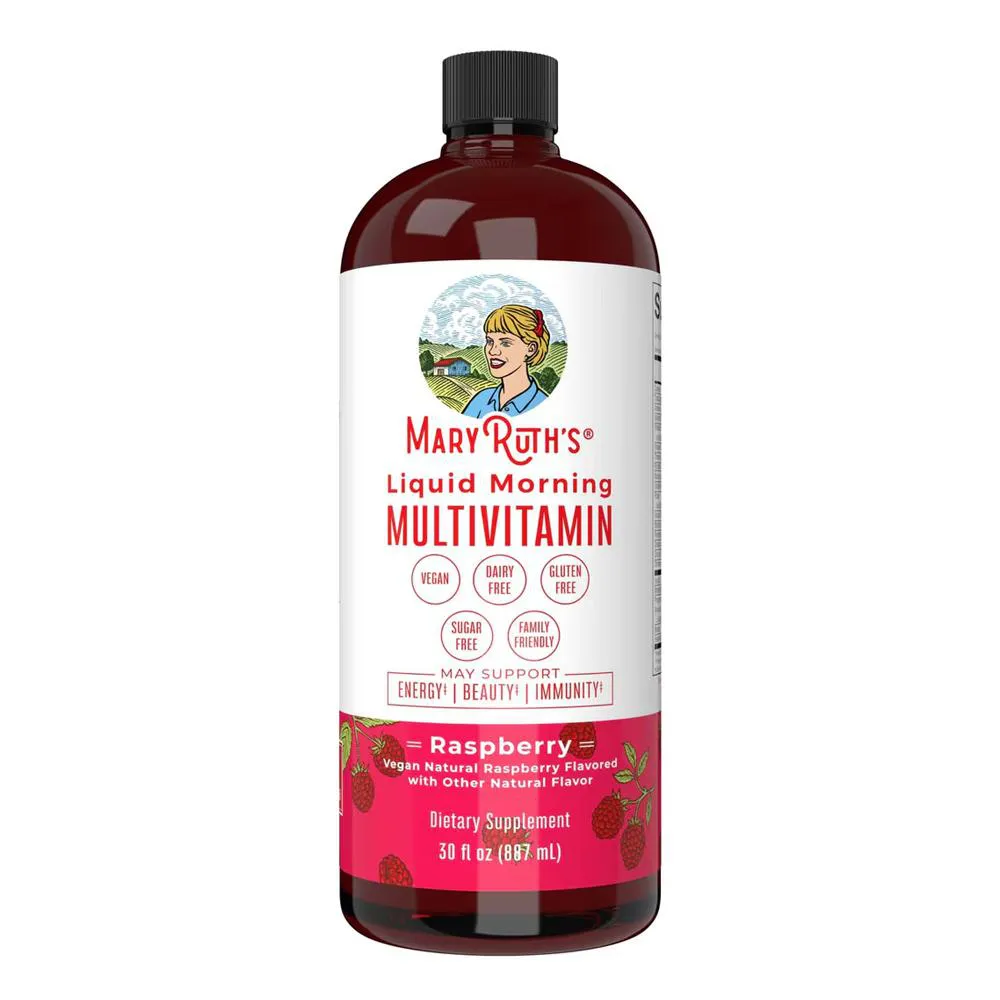 Maryruths Multivitamínico Líquido Sabor Framboesa 887 Ml Importado