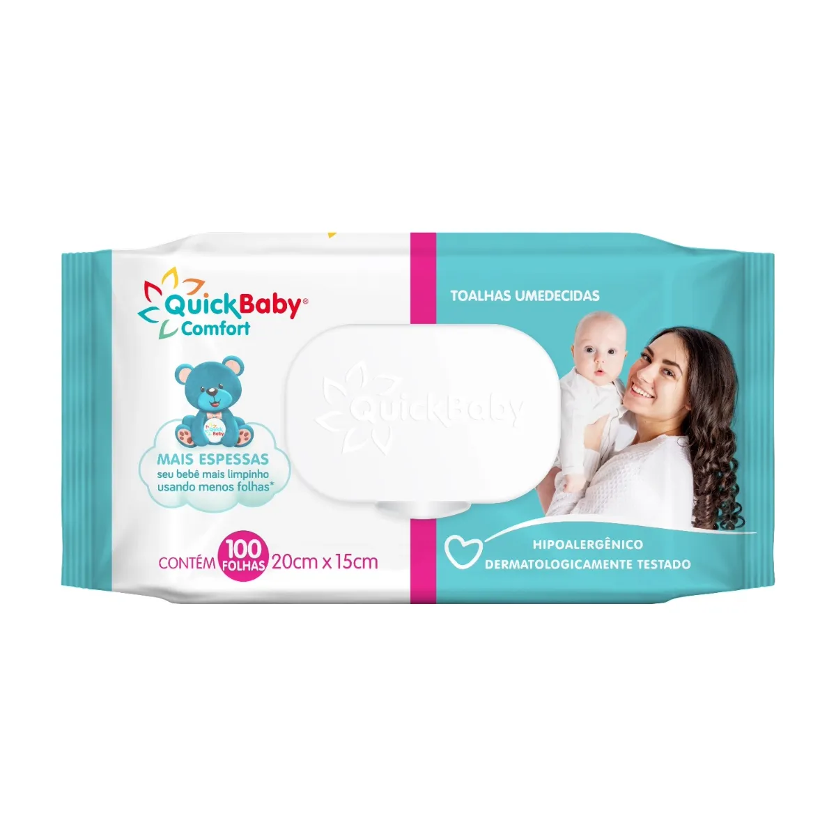 Toalha Umedecida Quick Baby Comfort 100 Unidades