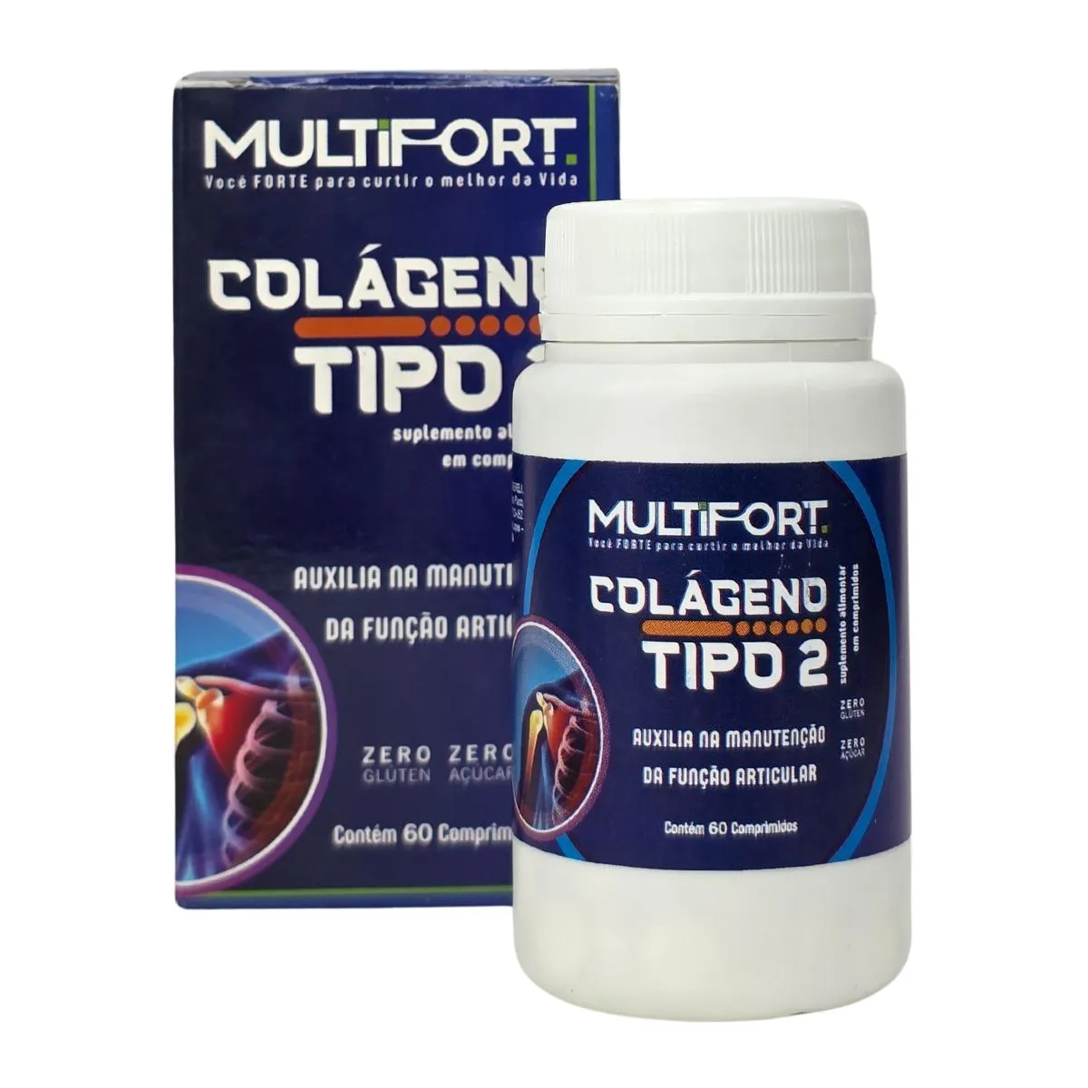 Suplemento Alimentar Colágeno Tipo Ii Multifort 60 Comprimidos