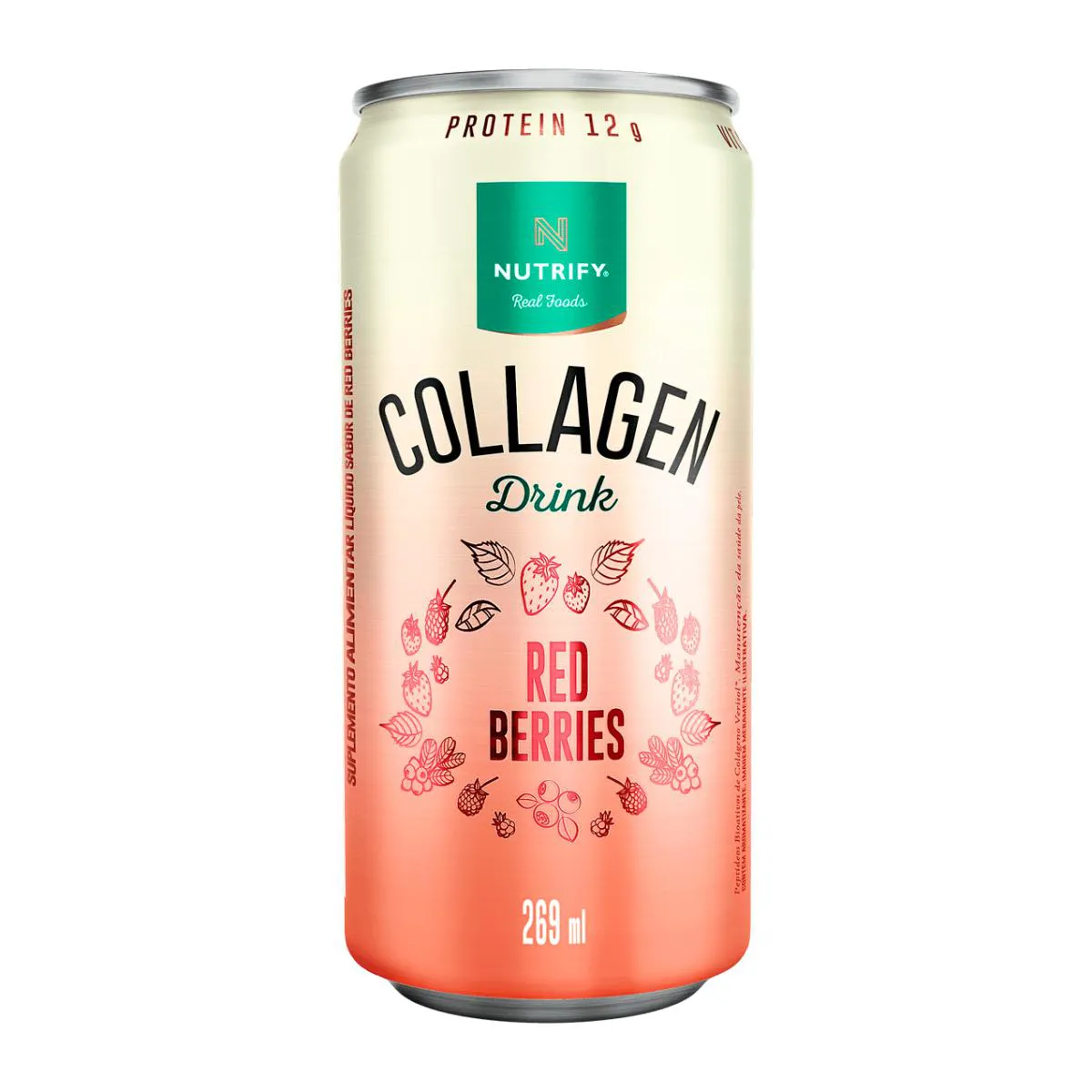 Colágeno Hidrolisado Collagen Drink Pack COM 6 Unidades RED Berries