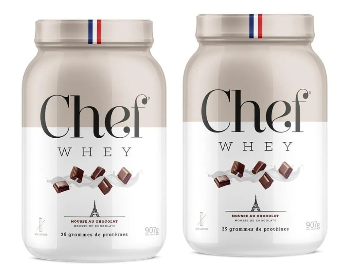 Combo 2 Whey Zero Lactose 907G Mousse de Chocolate - Chef Whey