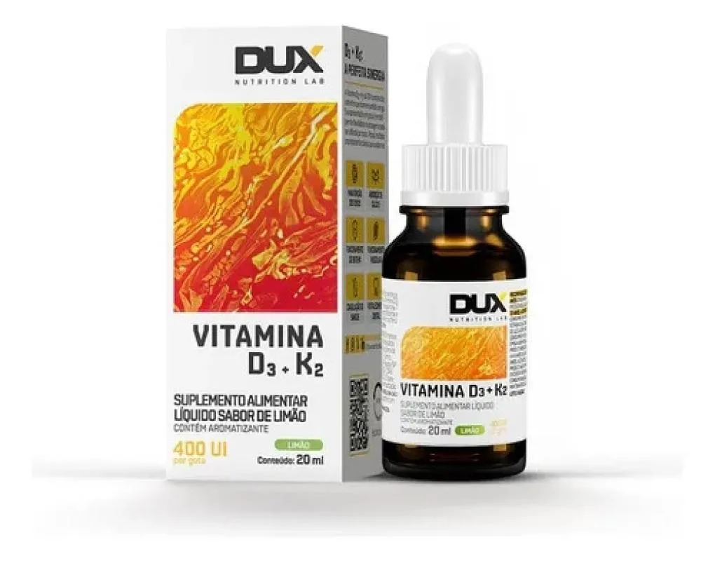 Vitamina D3 + K2 (20Ml) - Sabor: Limão