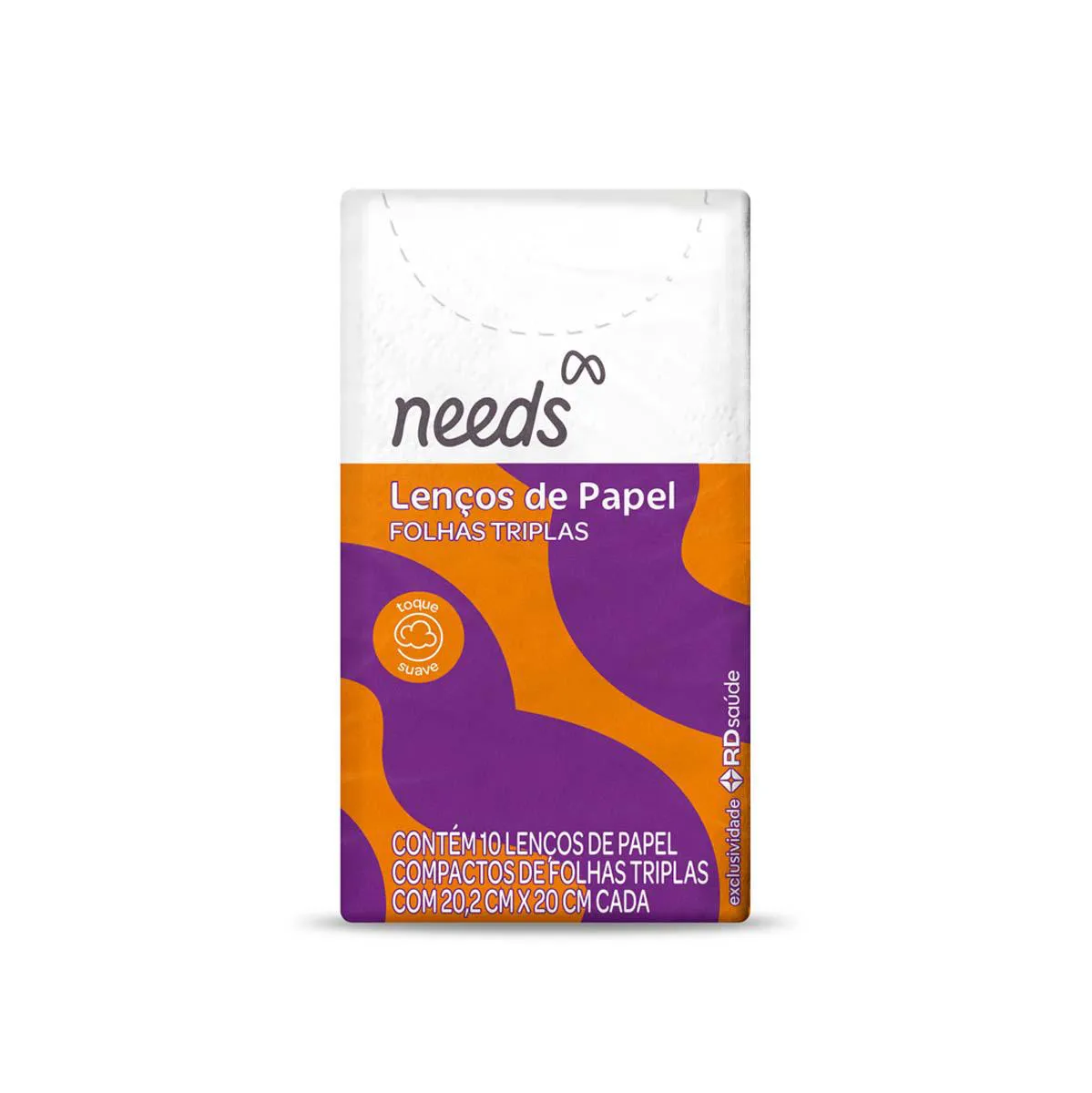 Lenço de Papel Needs Folhas Triplas 10 Unidades