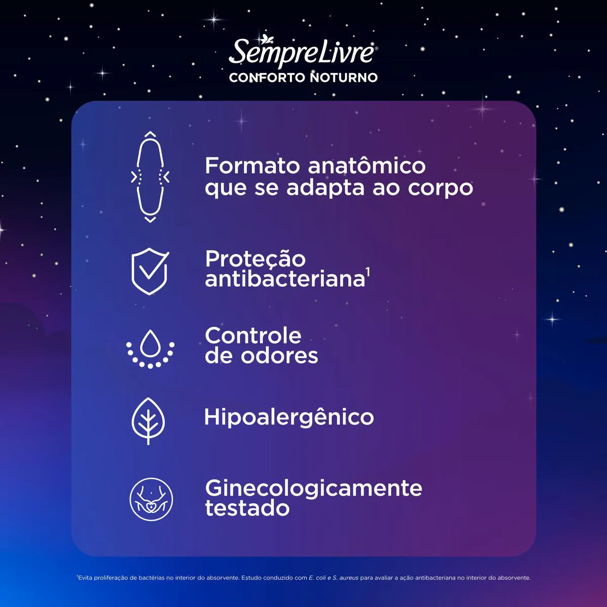 Absorvente Sempre Livre Conforto Noturno Cobertura Suave Com Abas com 8 unidades