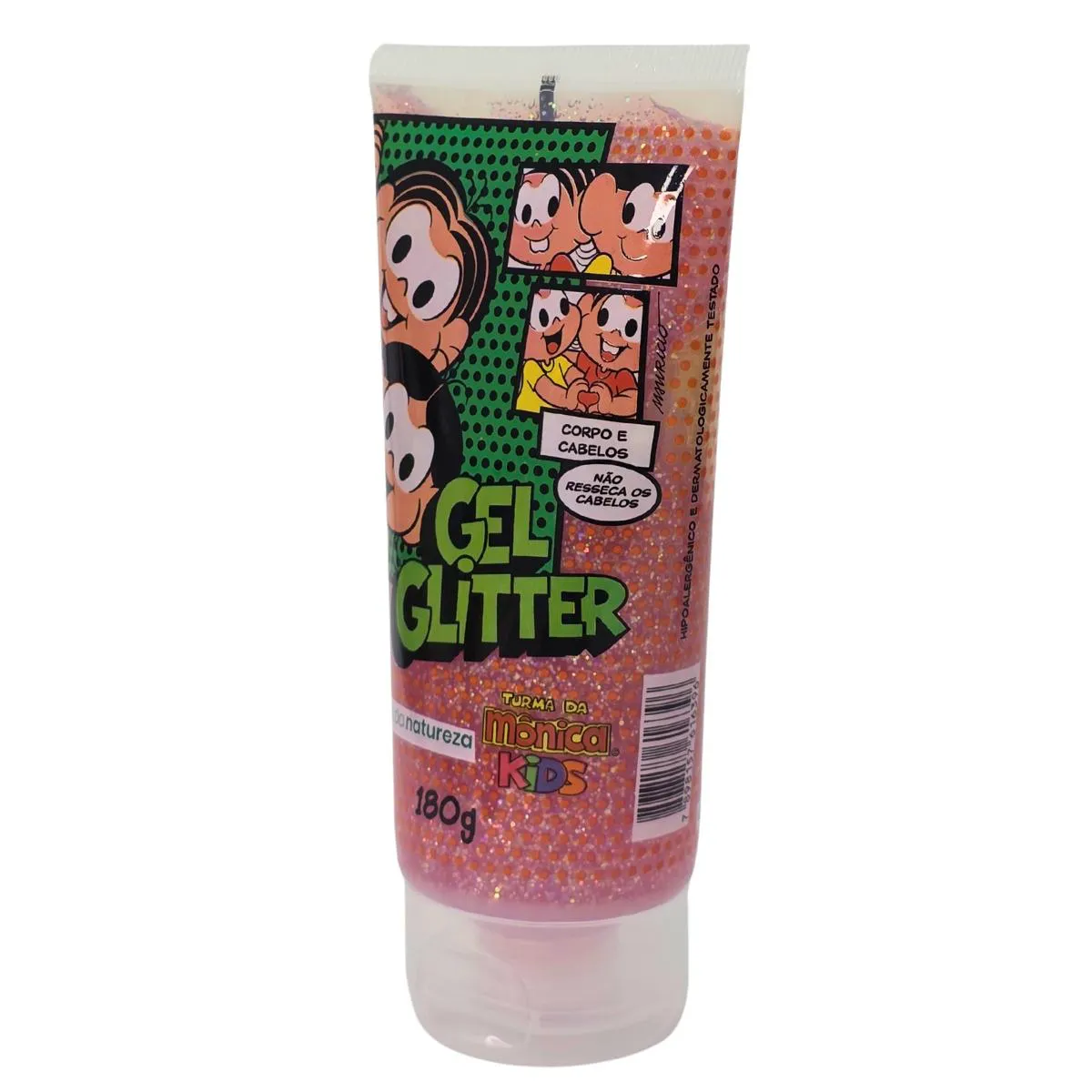 Gel Glitter Corpo e Cabelo Extrato de Camomila e Frutas Tropicais Turma da Mônica Kids Cia. da Natureza 180G