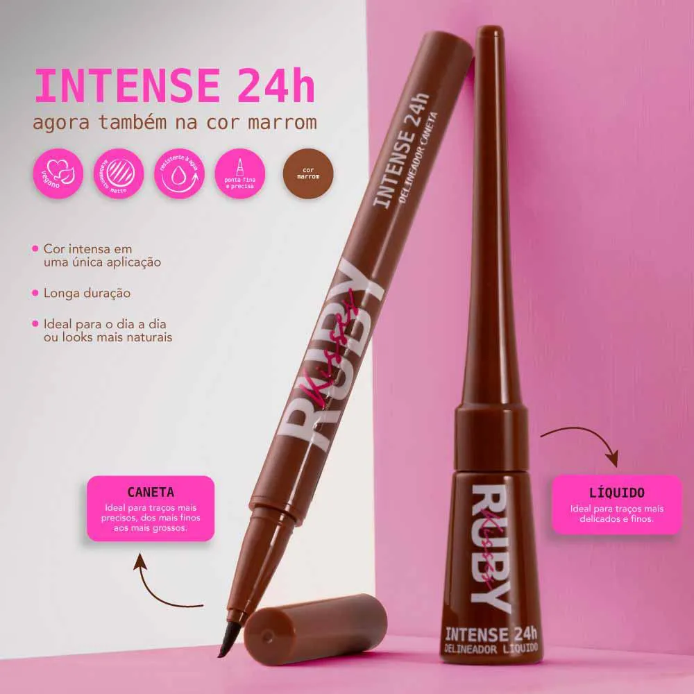 Caneta Delineadora Ruby Kisses - Intense 24H Marrom