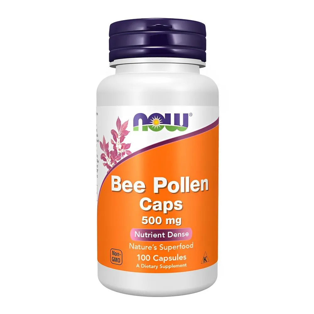 Now Foods Bee Pollen 500Mg 100 Caps 2520