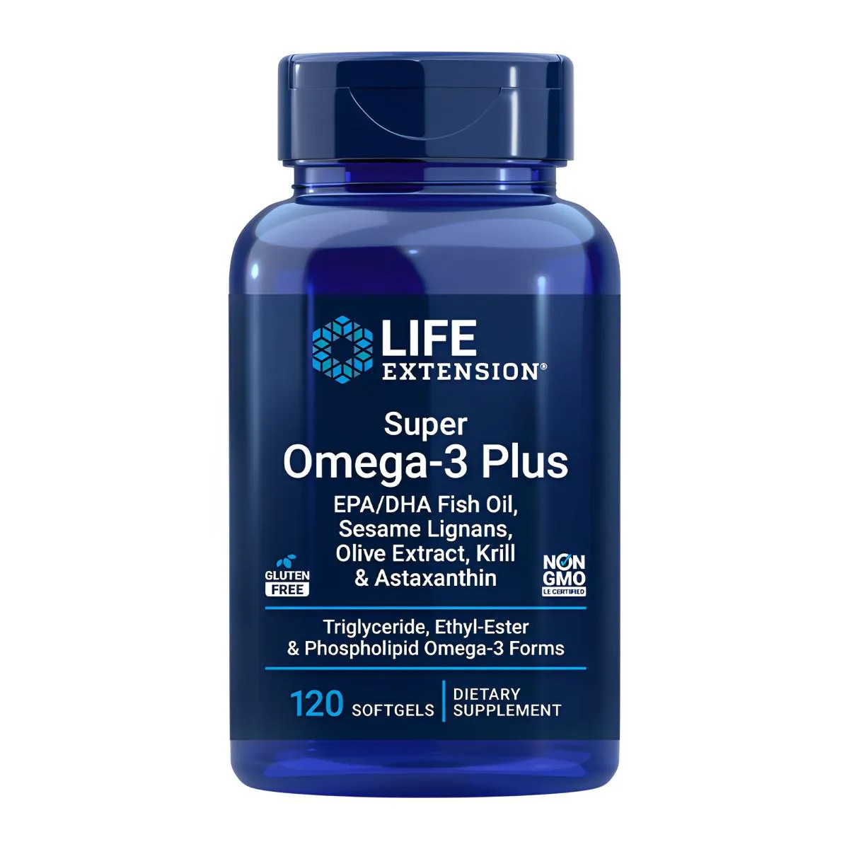 Super Omega-3 Plus Life Extension 120 Softgels Importado