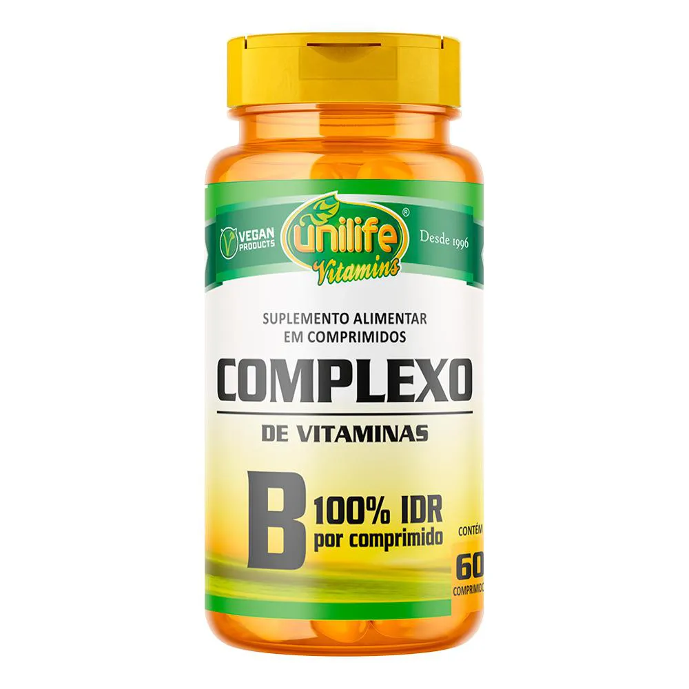 Unilife Vitaminas do Complexo B (B1, B2, B3, B5, B6, B7, B9 e B12) - 60 Comprimidos 20290