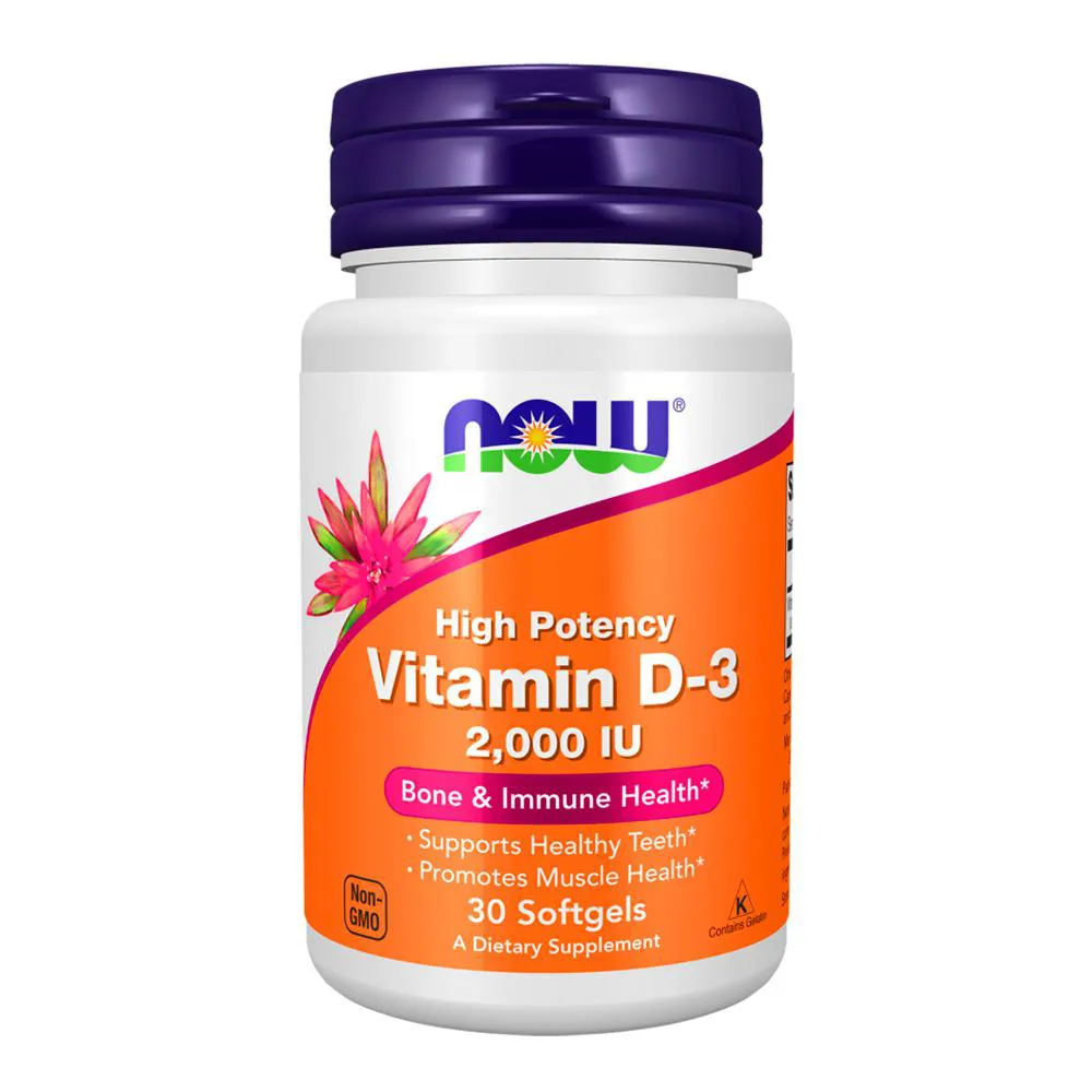 Vitamina D-3 2000Iu Now Foods 30 Caps Softgels - no Brasil
