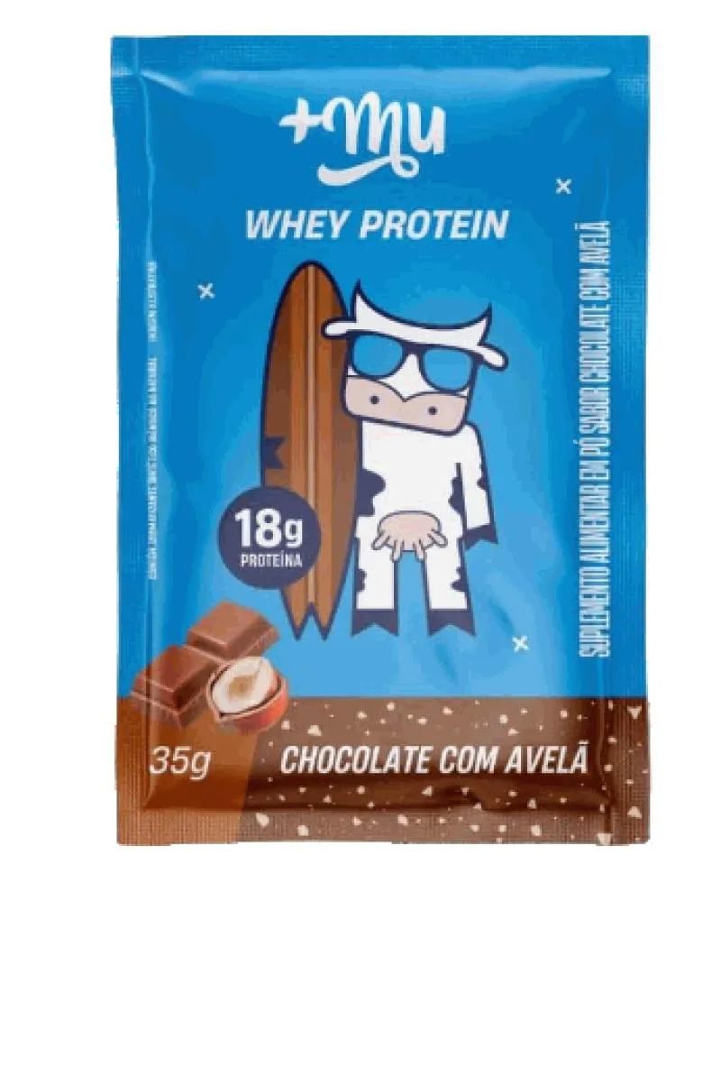 Whey Protein +Mu Sachê (39G) - Sabor: Chocolate C/ Avelã