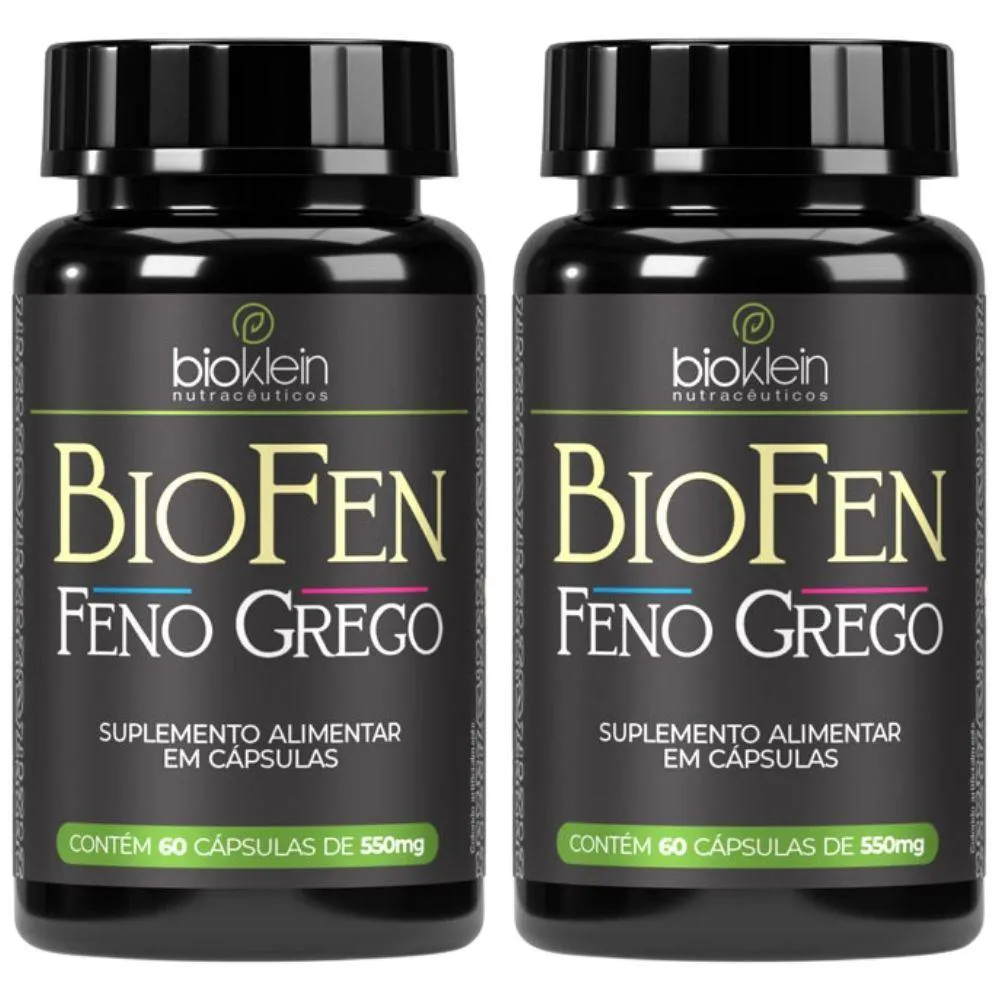 Kit 2X Biofen Feno Grego com Saponinas 60 Cápsulas - Bioklein