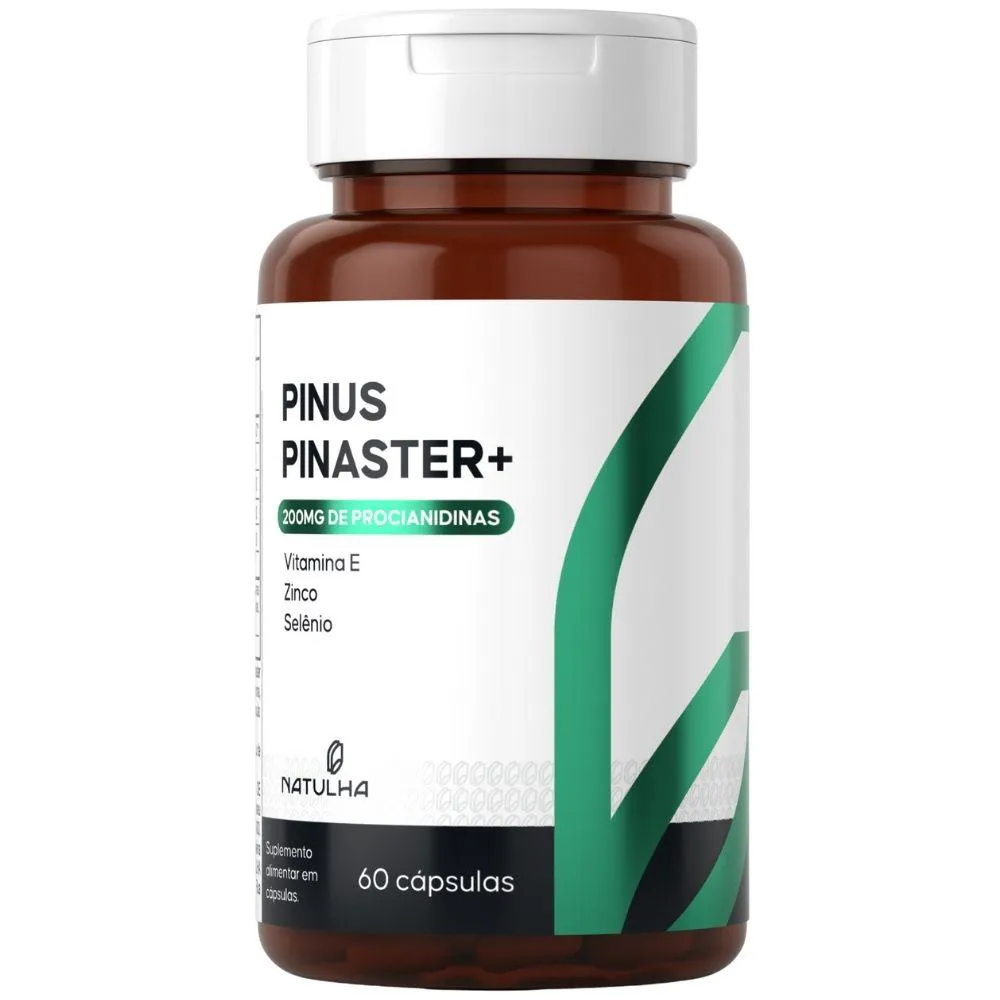 Pinus Pinaster com Vitamina E, Zinco e Selênio 60 Cápsulas - Natulha