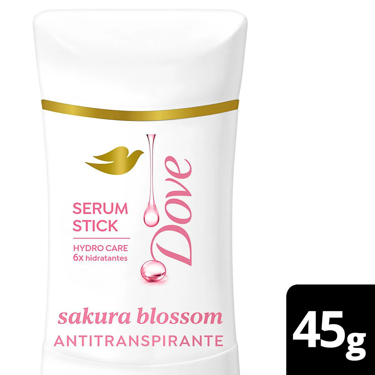 Desodorante Antitranspirante Sérum Stick Dove Sakura Blossom Invisível 72h 45g