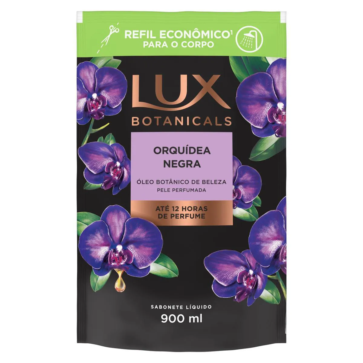 Refil Sabonete Líquido Lux Botanicals Orquídea Negra 900ml