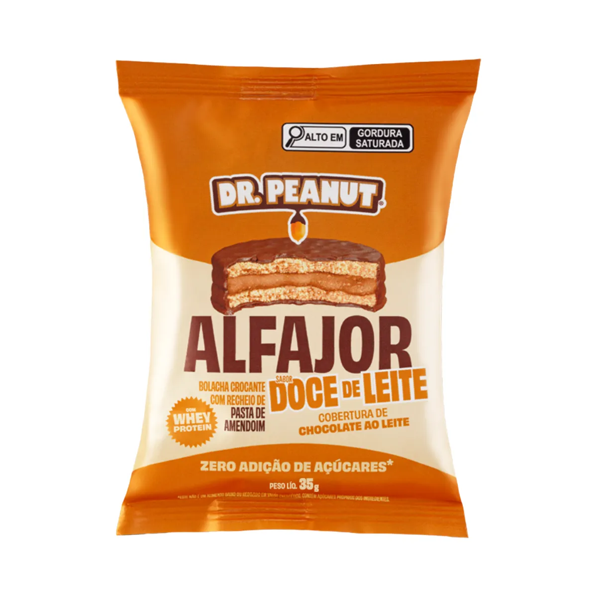 Alfajor Dr Peanut Doce de Leite com Pasta de Amendoim 35g
