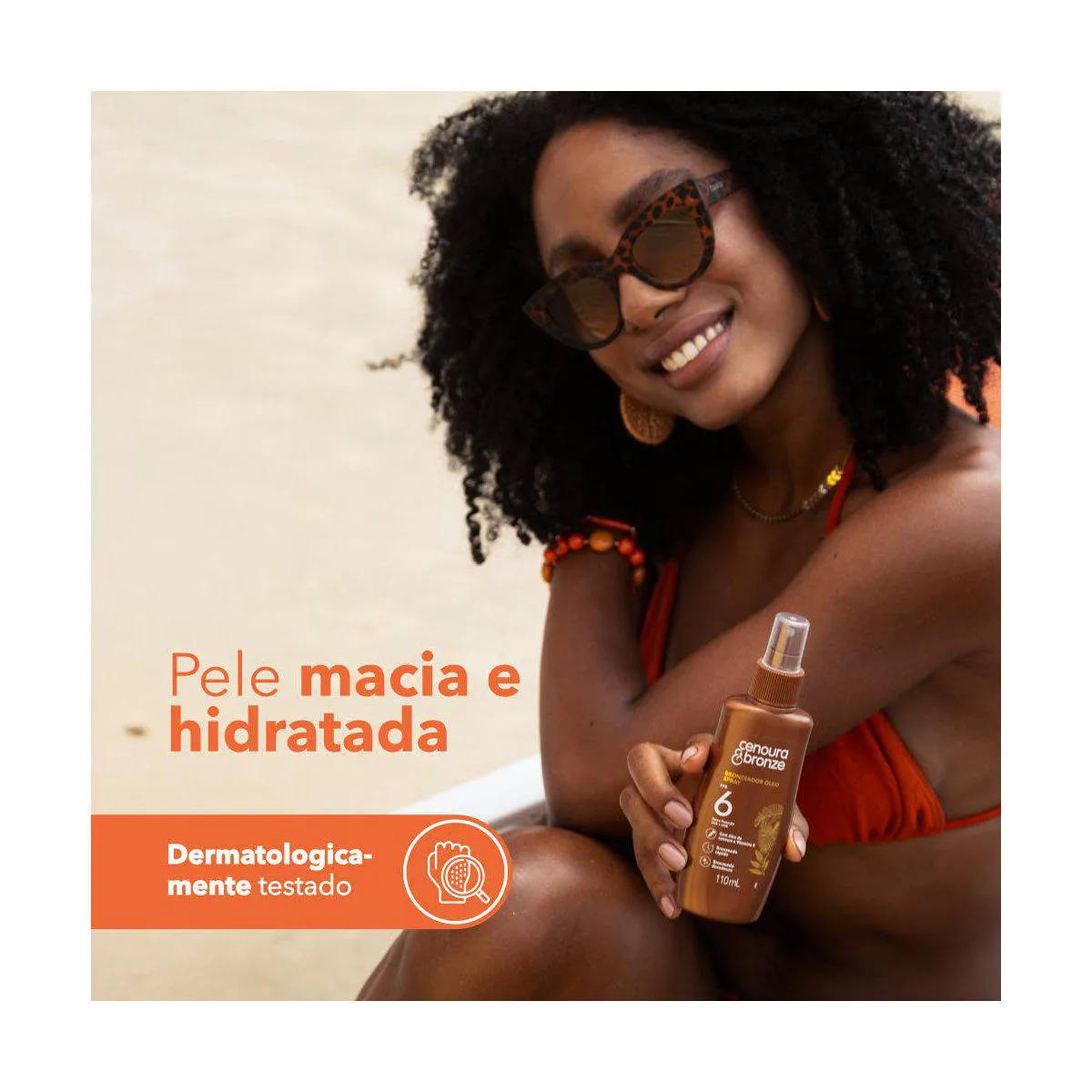 Óleo Bronzeador Cenoura & Bronze FPS 6 Óleo Spray 110ml