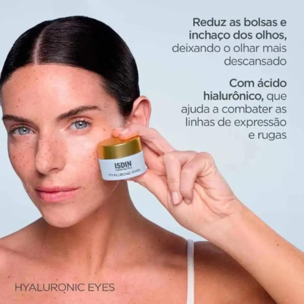 Gel Refrescante Antissinais para o Contorno dos Olhos Isdinceutics Hyaluronic Eyes 15G
