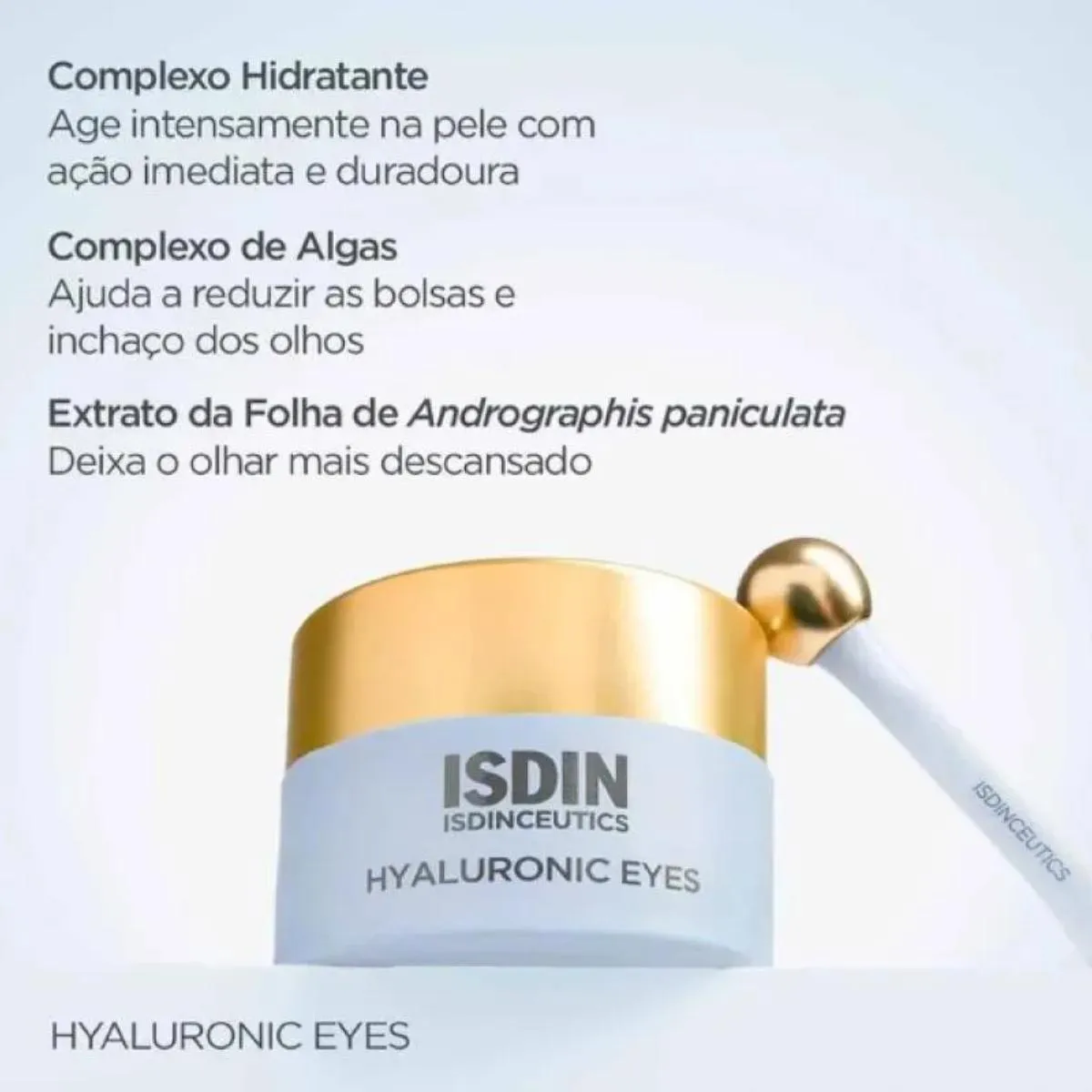 Gel Refrescante Antissinais para o Contorno dos Olhos Isdinceutics Hyaluronic Eyes 15G