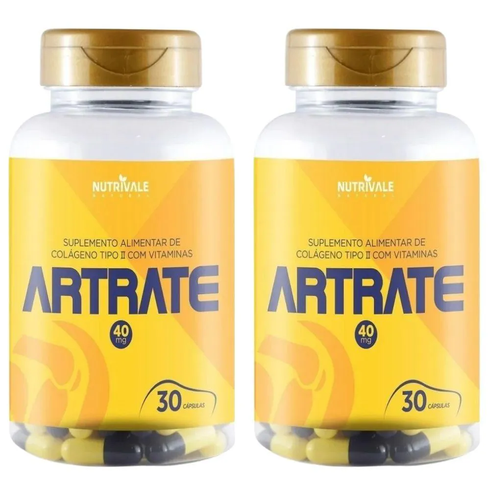 Kit 2X Artrate (Colageno Tipo 2 com Vitaminas) 30 Capsulas - Nutrivale