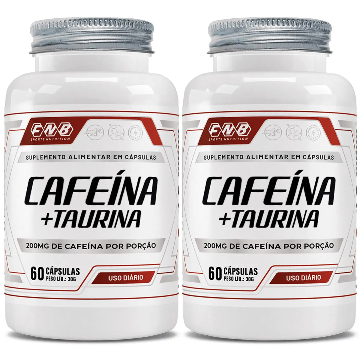 Cafeína e Taurina 500mg 2 X 60 cápsulas - Flora Nativa