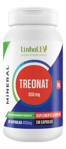 Treonato de Magnésio 60 cápsulas Linho Lev