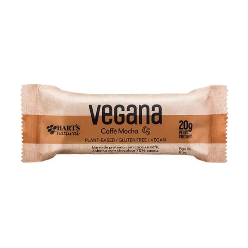 Barra de Proteína Vegana Caffè Mocha 65G - Hart's Natural