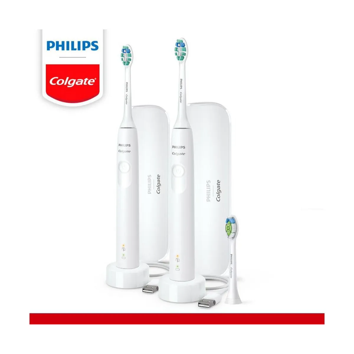 Escova de Dente Elétrica Philips Colgate Series 35 2 unidades