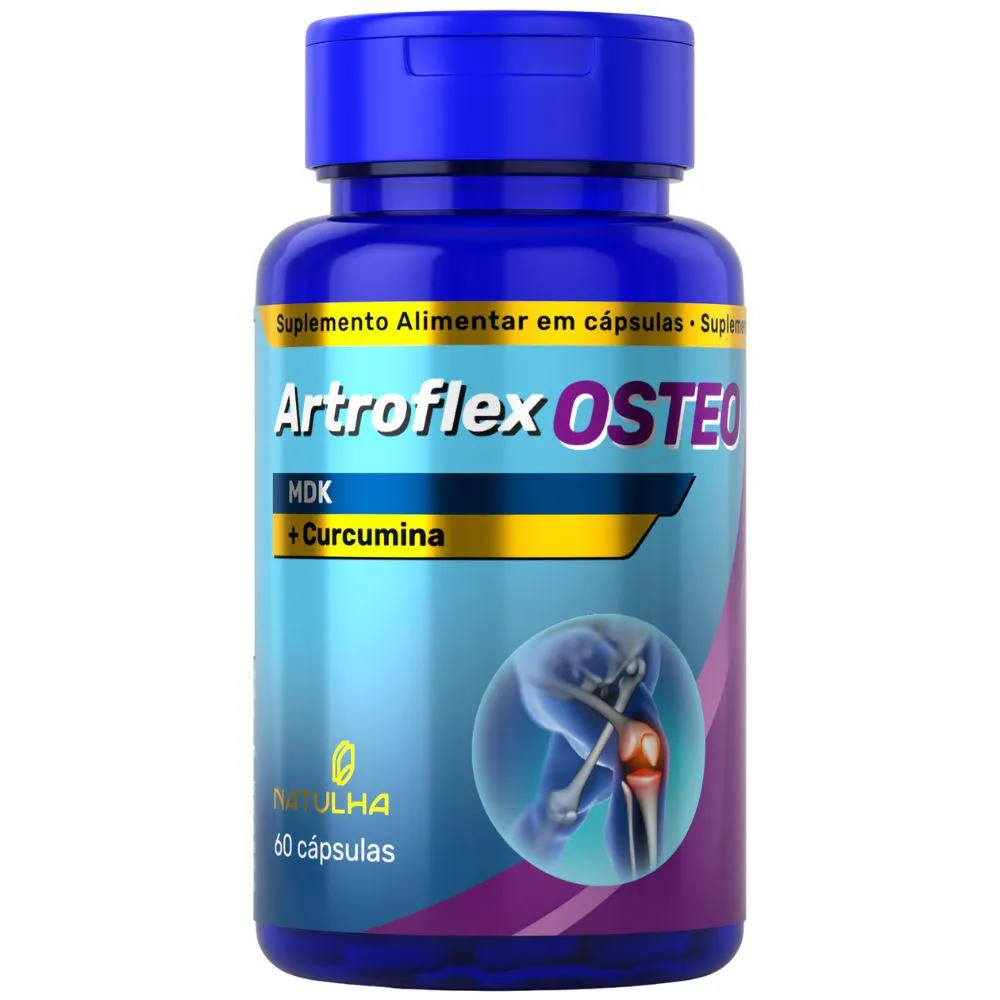 Artroflex Osteo ( Curcumina, Magnésio, Vitamina D3 e K2) 60 Cápsulas - Natulha