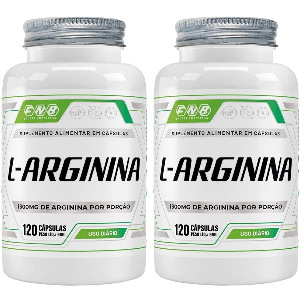 Kit 2X L-Arginina 1300Mg 120 Cápsulas - Fnb Sports