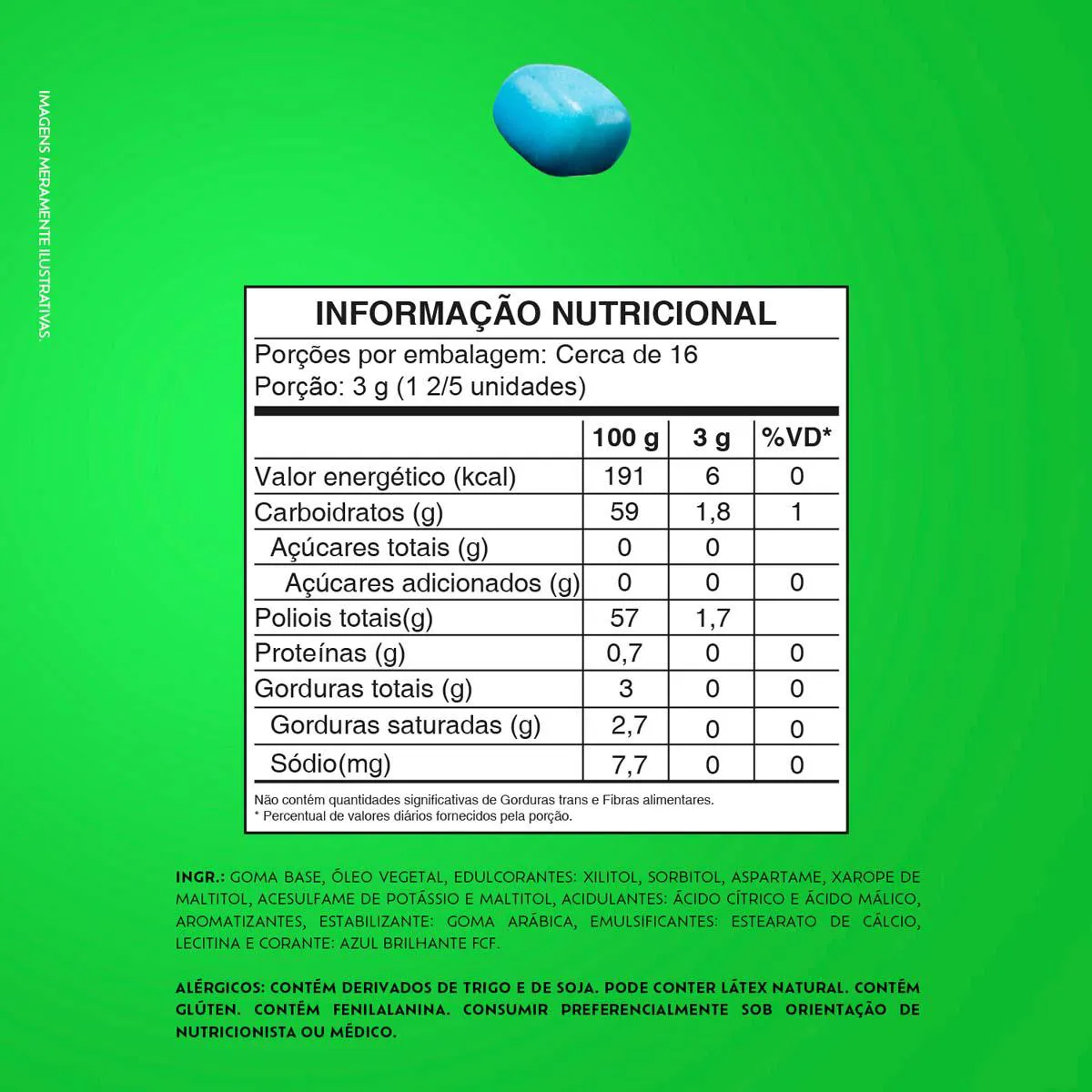 Goma de Mascar Trident X Gamers Acid Berry Sem Açúcar 48,3g
