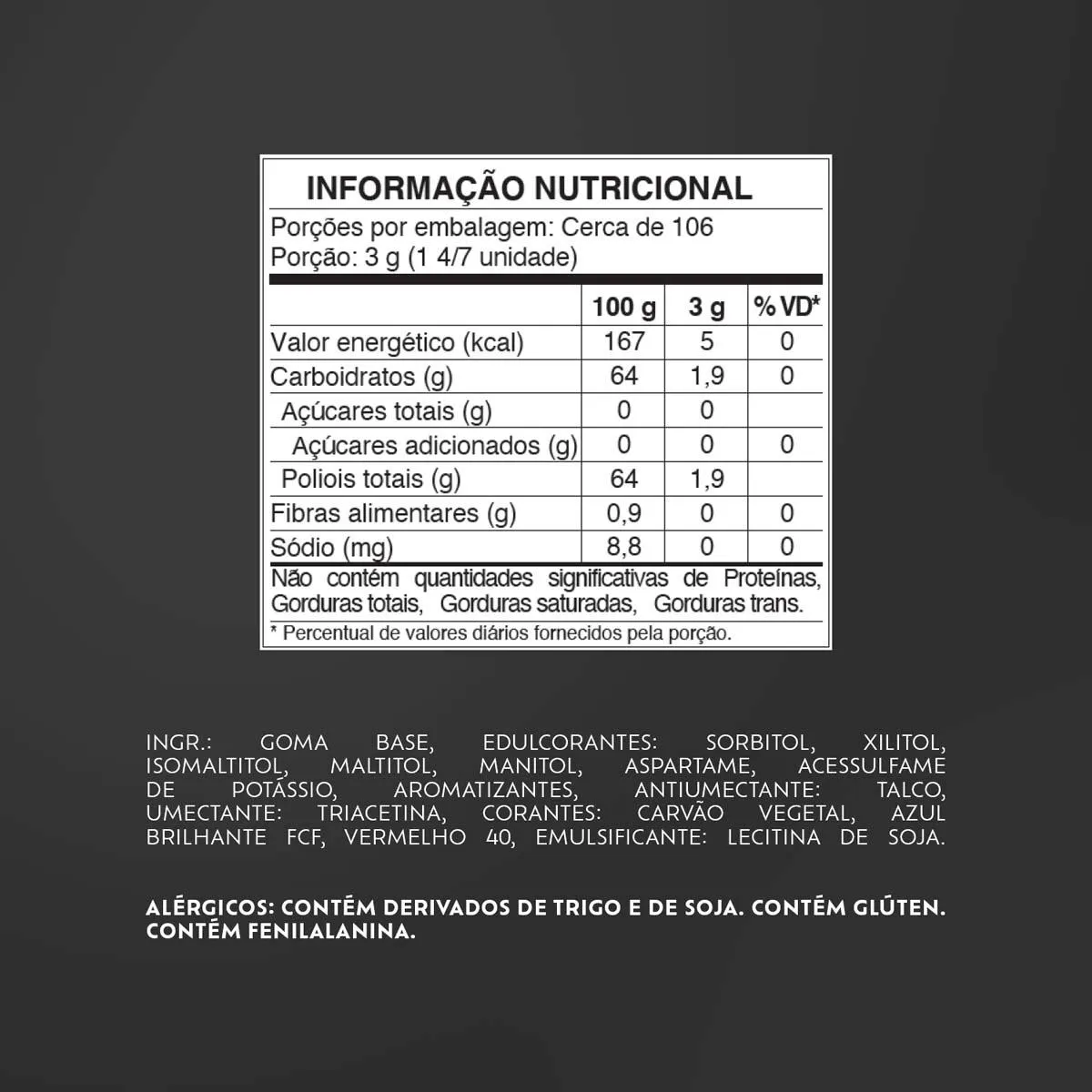 Goma de Mascar Trident Fresh Intense Sem Açúcar 26,6g
