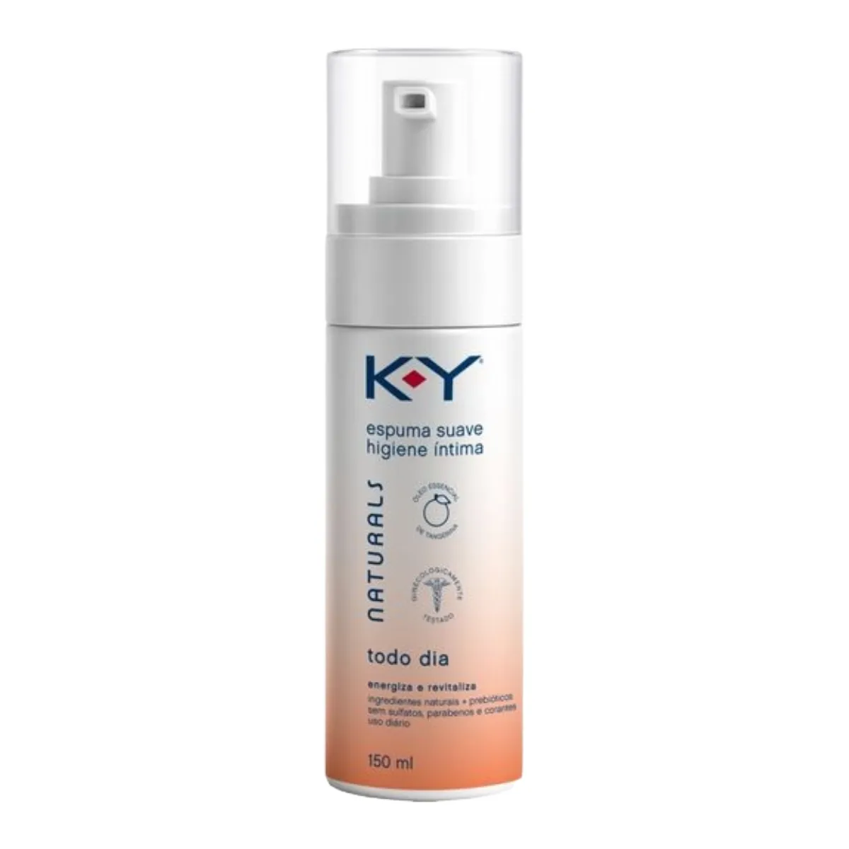 Espuma Suave Higiene Íntima K-Y Naturals Todo Dia 150ml