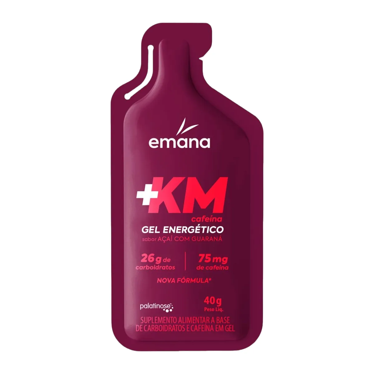 Suplemento Emana Gel Energético + Km Cafeína Açaí com Guaraná 40g