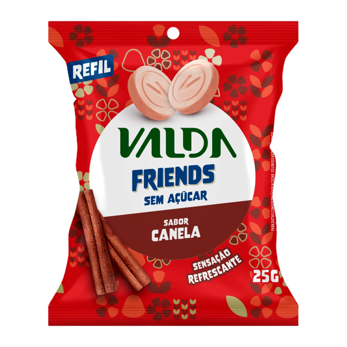 Pastilhas Valda Friends Mentol Sem Açúcar 50g