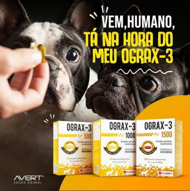 Suplemento Alimentar Ograx Ômega 3 1000Mg 30 Cápsulas para Cães e Gatos