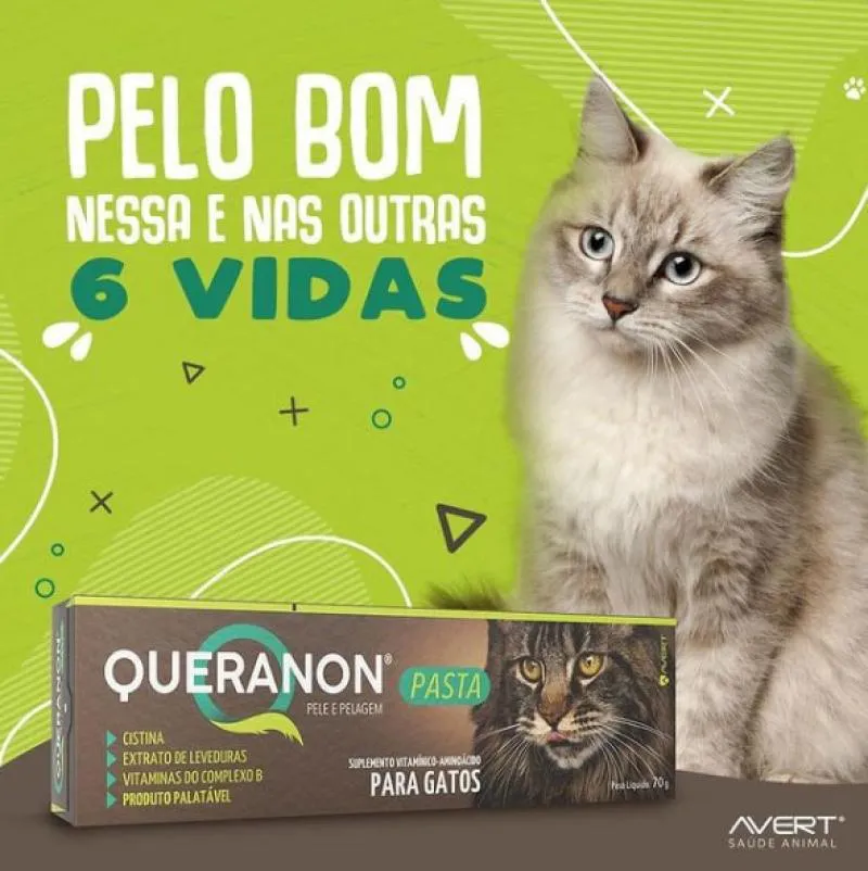 Suplemento Vitamínico Aminoácido Queranon Pasta 70Gr para Gatos