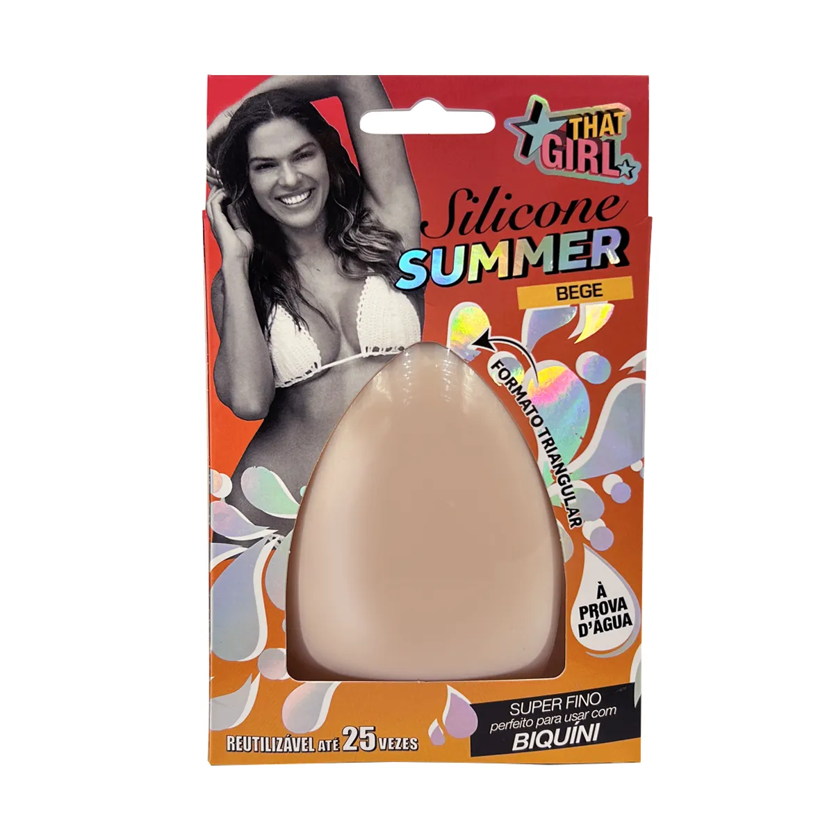 Protetor de Silicone That Girl Summer Bege Reutilizável 1 par