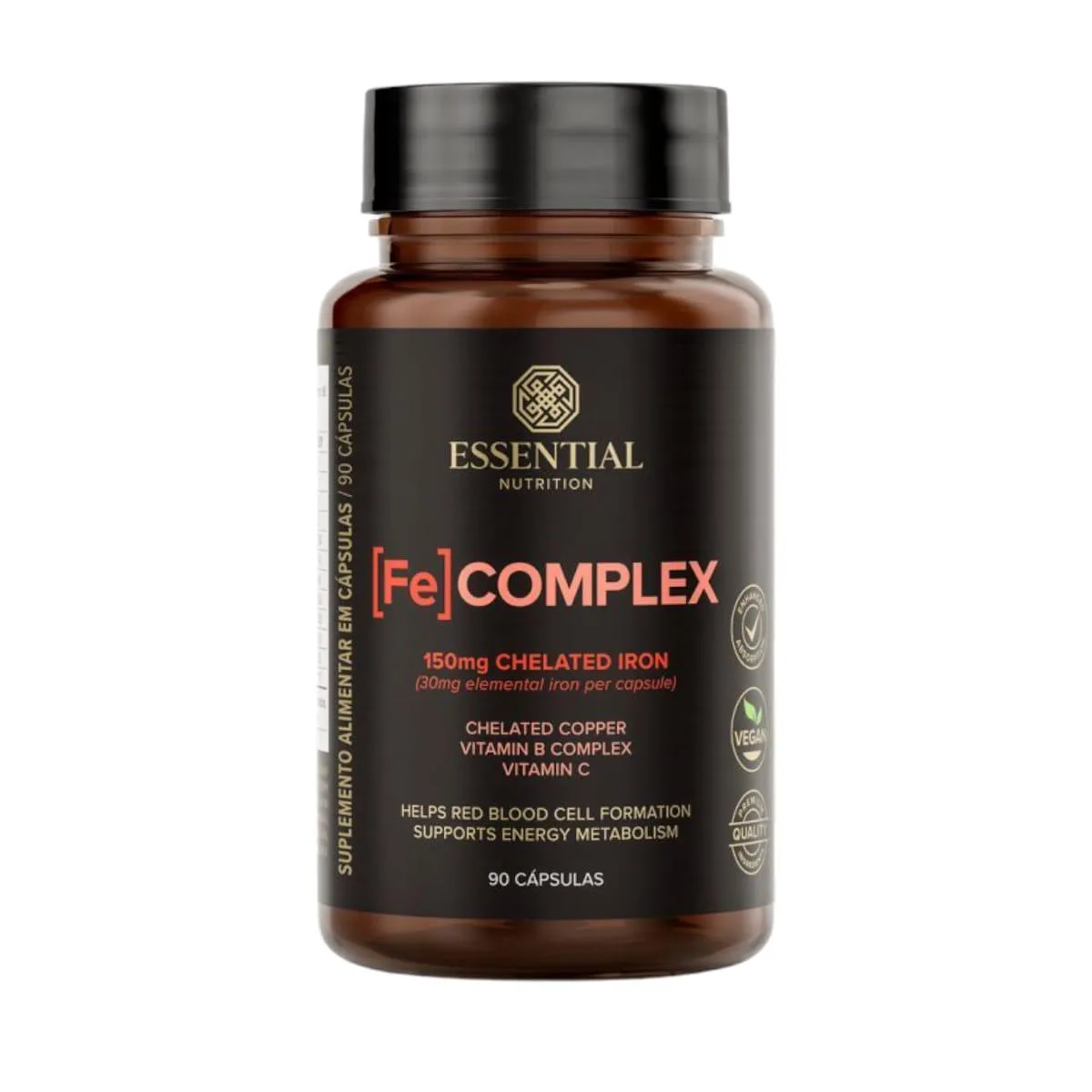 Fe Complex Pote 90 Caps Essential Ferro Vit C e Complex B