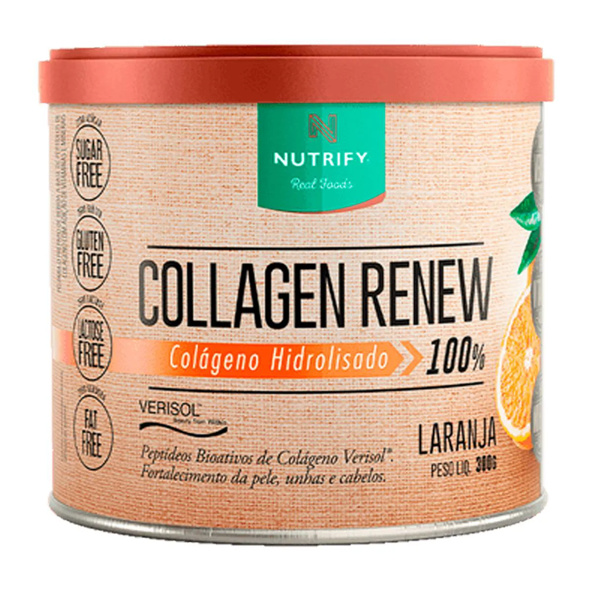 Collagen Renew - Suplemento de Colágeno em Pó 300g Laranja