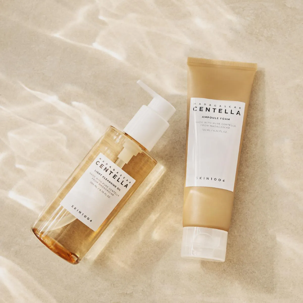 Kit Facial Skin 1004 Madagascar Centella Oléo de Limpeza Light Cleansing Oil 200ml + Espuma de Limpeza Ampoule Foam 125ml