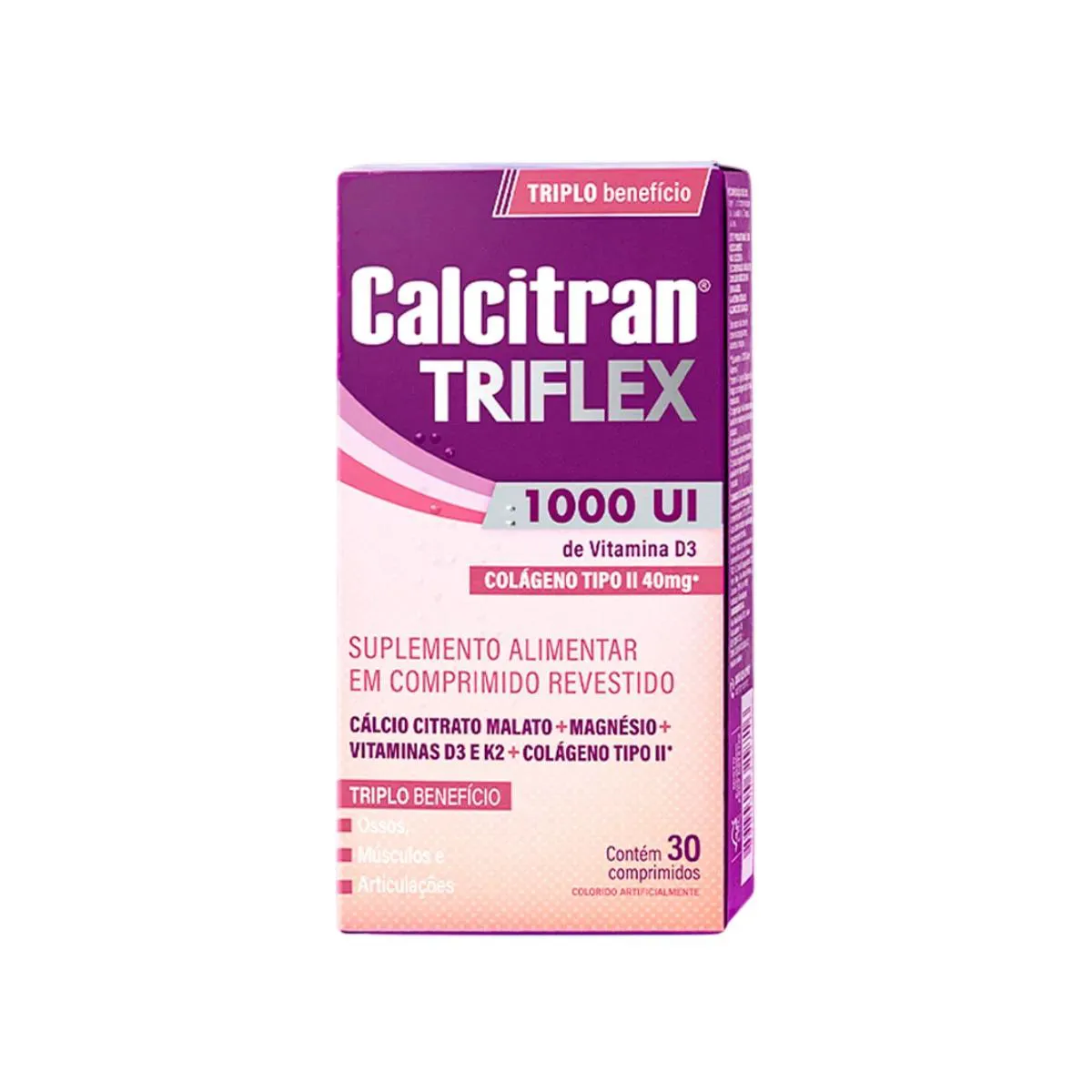 Calcitran Triflex 1000Ui com 30 Comprimidos - Fqm
