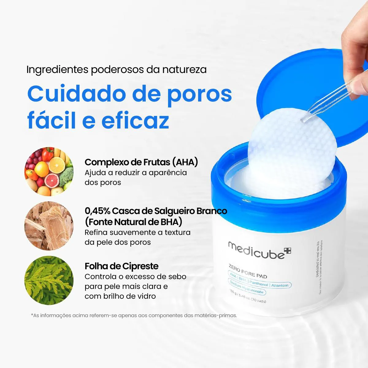 Tônico Facial em Disco Medicube Zero Pore Pad 70 Discos