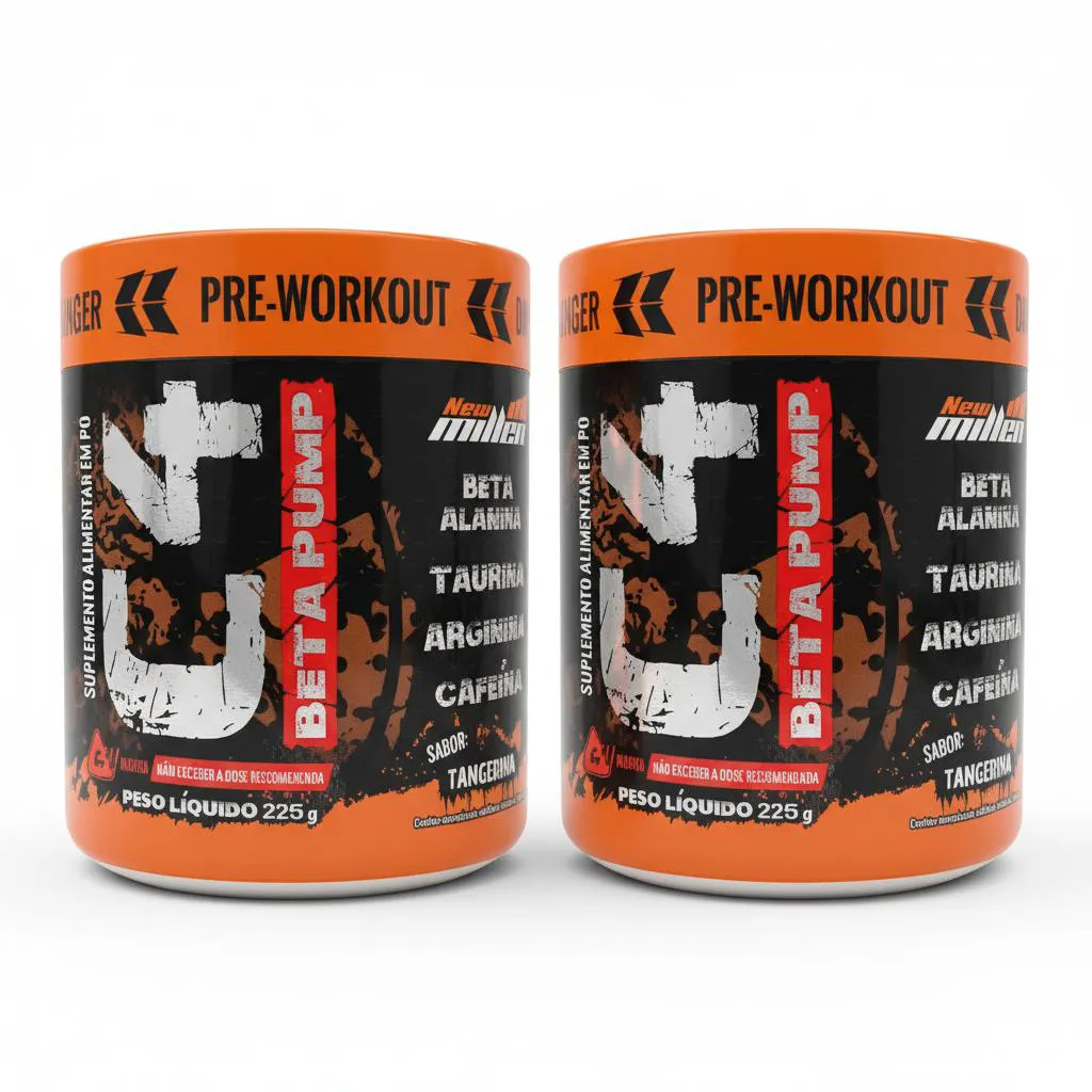 Kit 2 C4 Beta Pump Pre Workout Tangerina 225G Foco e Força