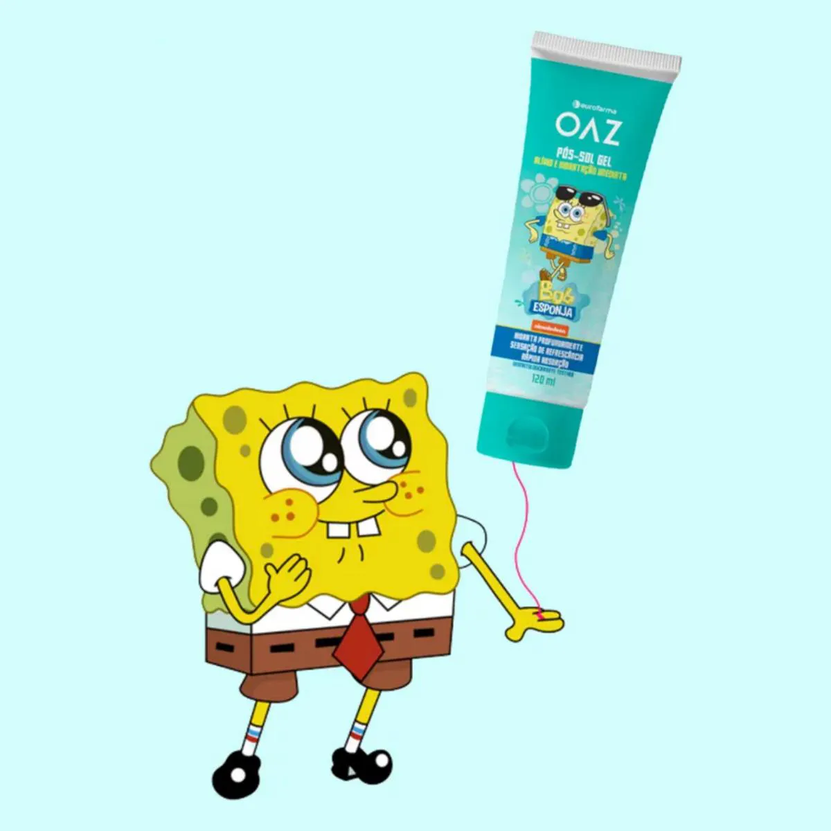 Pós-Sol Gel Infantil Oaz Bob Esponja 120Ml