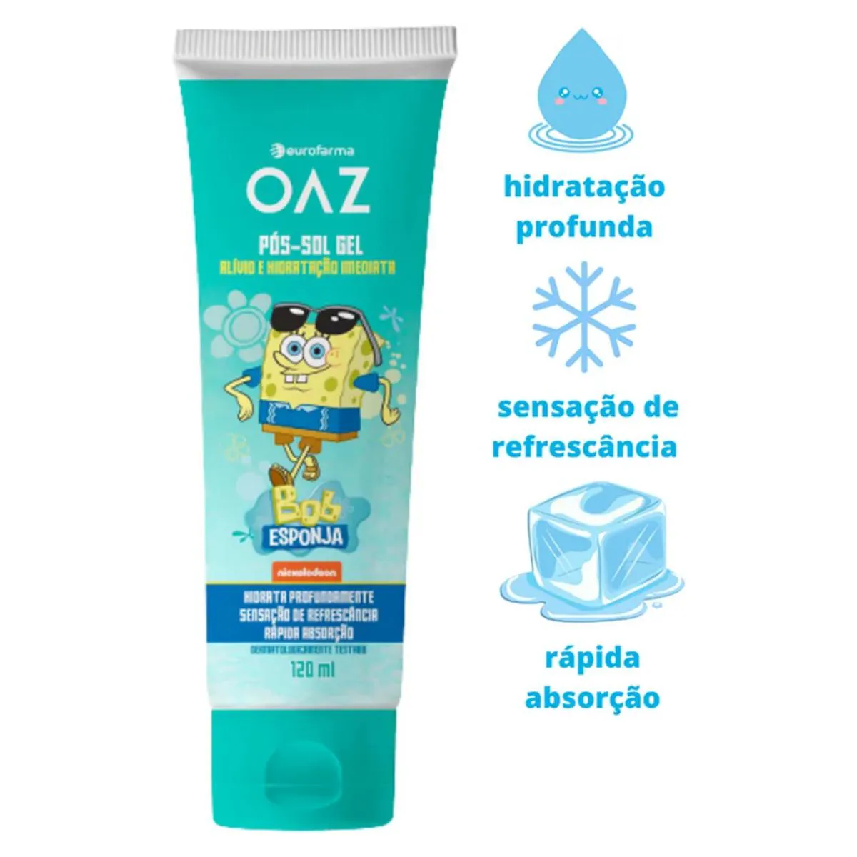 Pós-Sol Gel Infantil Oaz Bob Esponja 120Ml