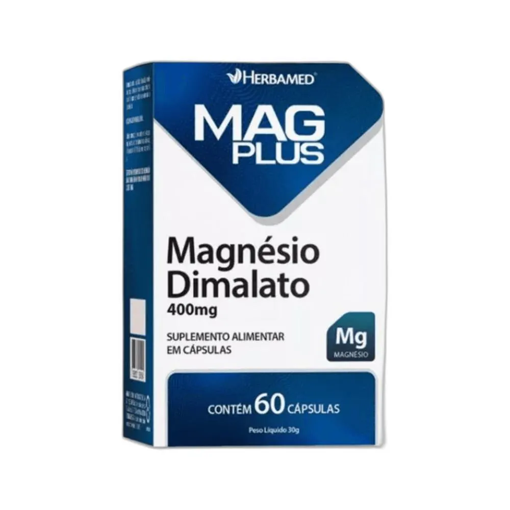 Vitamina Magnésio Dimalato 400Mg 60 Cps - Herbamed