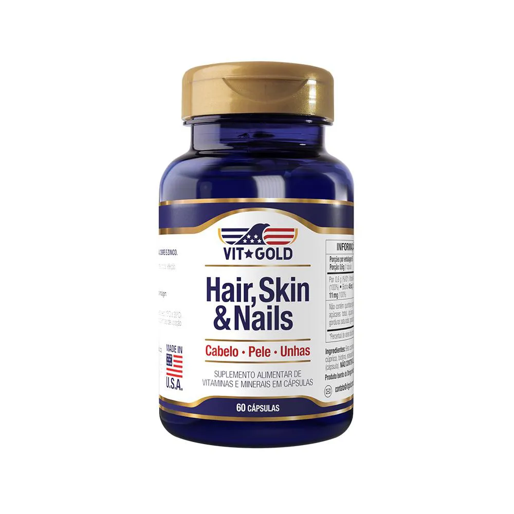 Hair Skin And Nails (Cabelo, Pele e Unhas) 60 Cápsulas Vitgold