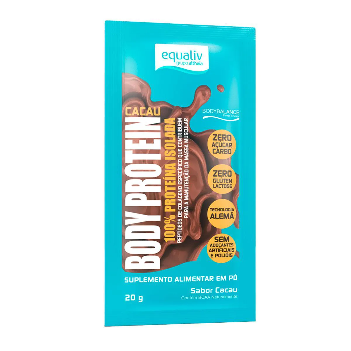 Proteína em Pó Equaliv Body Protein Cacau Sachê 20g