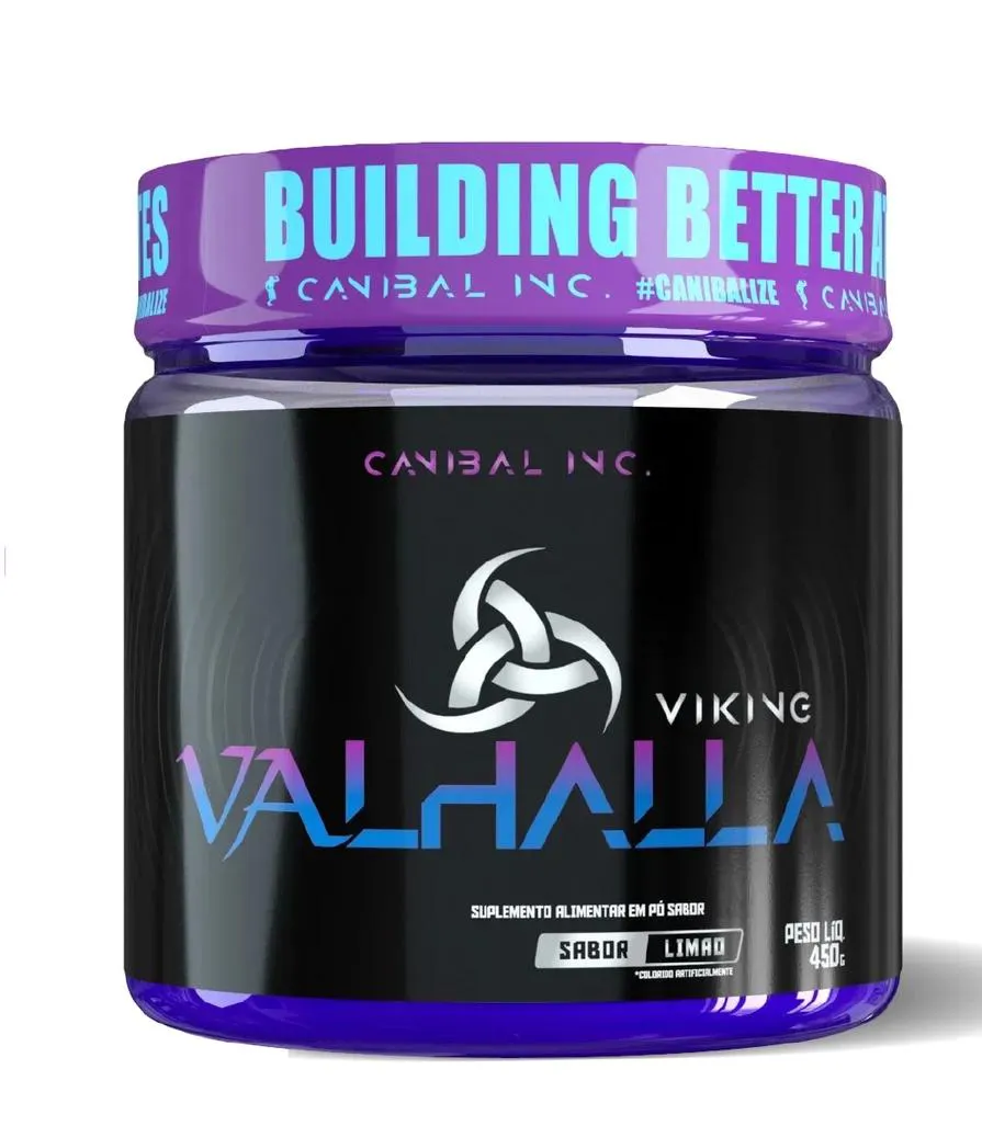 Pré Treino Viking Valhalla Sabor Limão Pote 450G Canibal